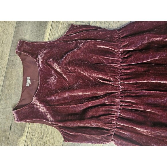J. JILL (NEW) Velvet Winterberry Silk Blend Sleeveless Dress - Picture 3 of 6
